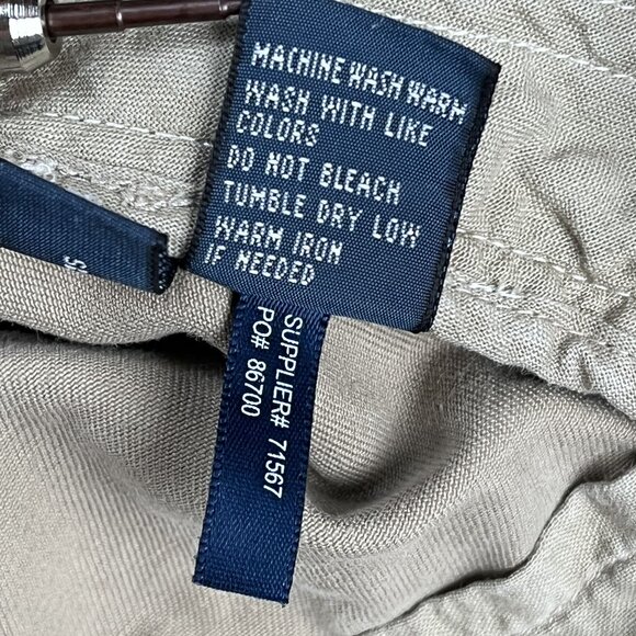 Vintage Ralph Lauren Dog Embroidered Khaki Pants Sz 40 x 29 Tag says the inseam - Picture 5 of 8